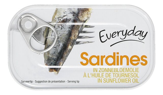 Sardienen in zonnebloemolie 125g
