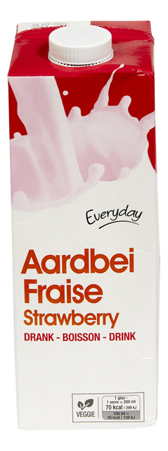 Aardbeiendrank mager 1L