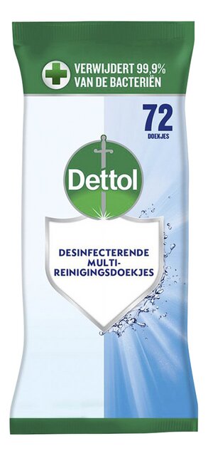 Lingettes nettoyage désinfectant 72p