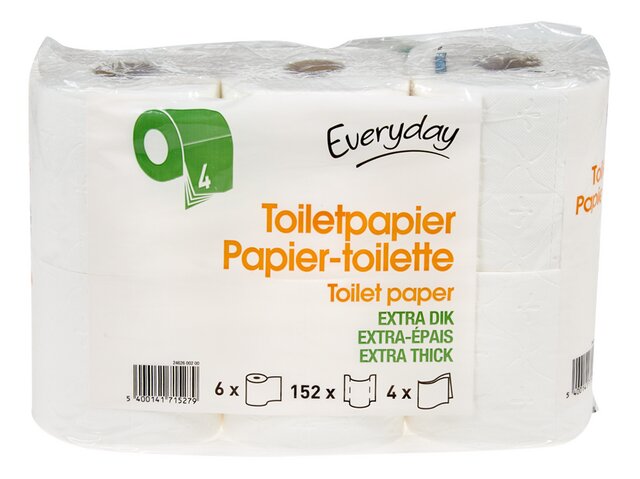 Toiletpapier 4lagen-152vellen  6rollen