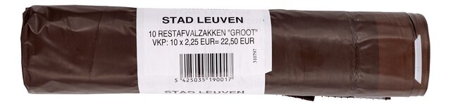 Sac poubelle brun Louvain 60L 10p