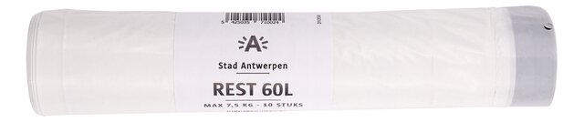Vuilniszak wit Antwerpen 60L 10st