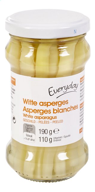 Witte asperges heel/geschild 190g