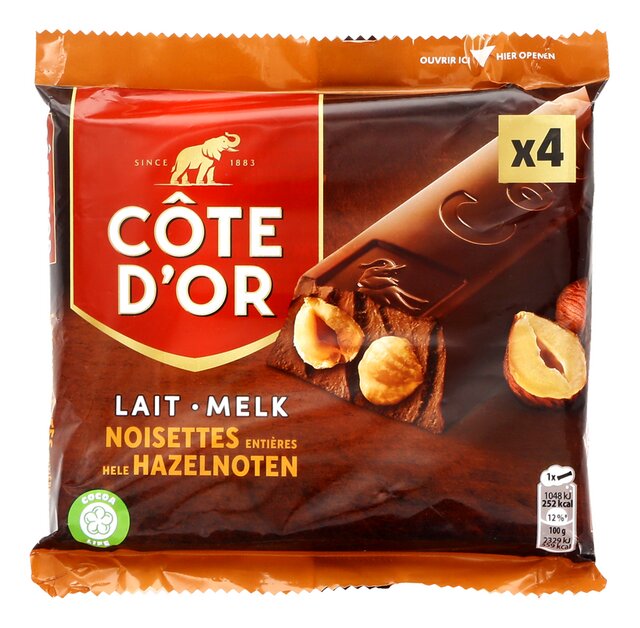 Melkchocolade hele noten 45gx4