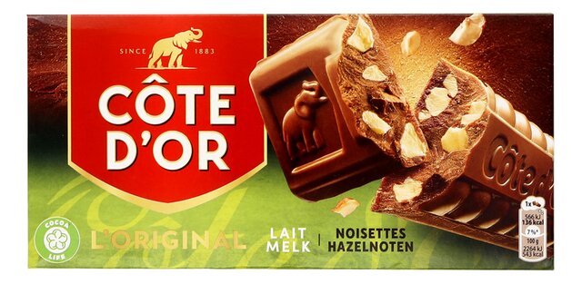 Melkchocolade stukjes hazelnoot 200gx2