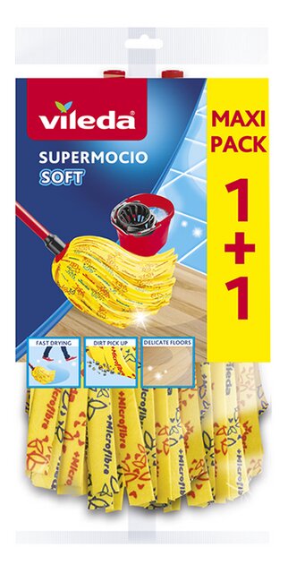 Recharge SuperMocio Microfibre & Power Vileda, paquet de 1, pour