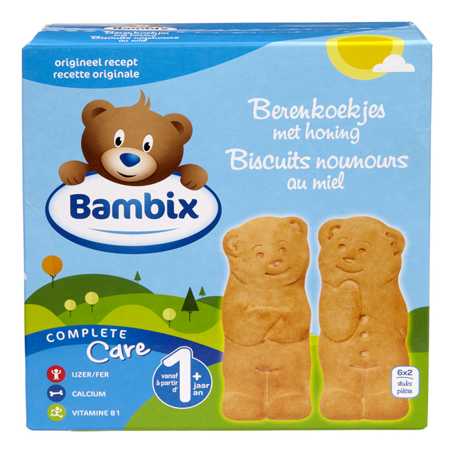 Biscuits aux ours avec miel 12m 150g