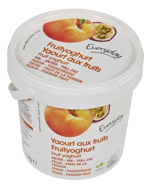 Yoghurt vol perzik-passie 1kg