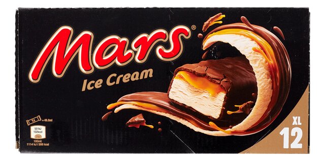 Mars barre glacée 12p