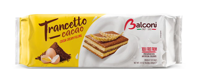 Cake Trancetto gevuld cacao 28gx10
