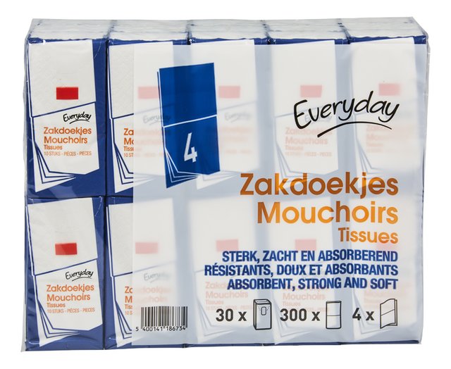 Zakdoekjes papier 4l.10stx30
