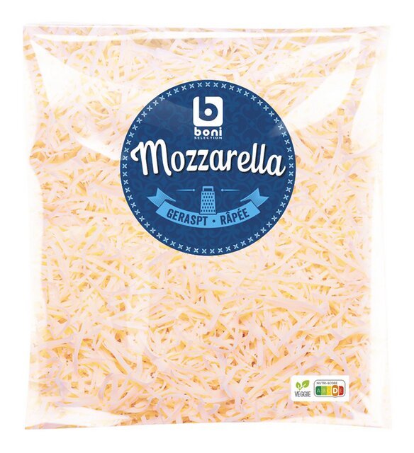 Mozzarella geraspt 250g