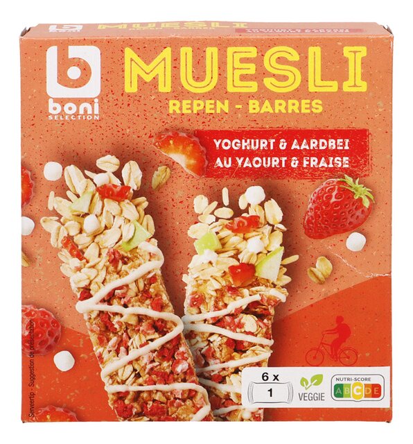 Mueslireep met yoghurt & aardbei (23gx6) 138g