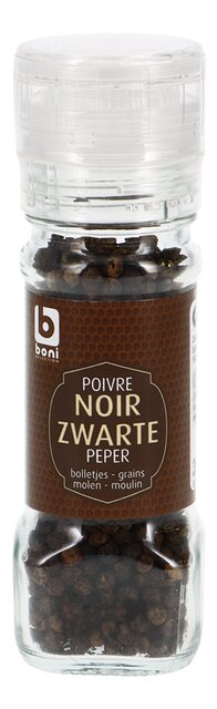 Zwarte peper met molen 35g