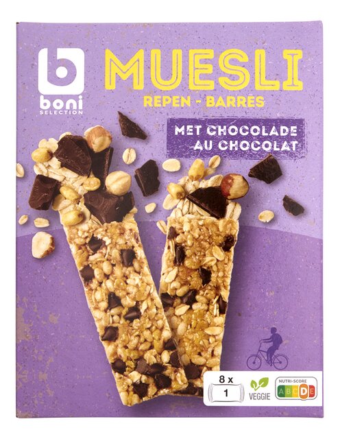Mueslireep chocolade 23gx8