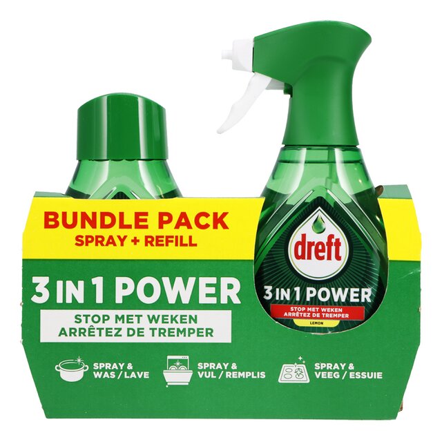 3in1 power spray+navulling 2x500ml