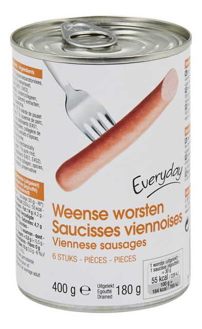 Saucisses Vienne 6p 400g