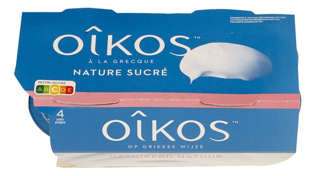 Yoghurt vol Oikos natuur gesuikerd 115gx4