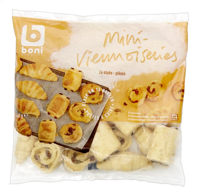 Mini viennoiserie assortiment 24p 640g