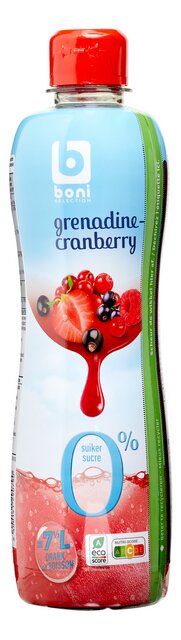 Grenadine-cranberry siroop 0% suiker 75cl