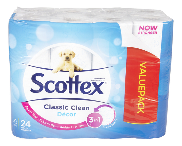 Toiletpapier Classic clean décor 2l 140v 24rollen