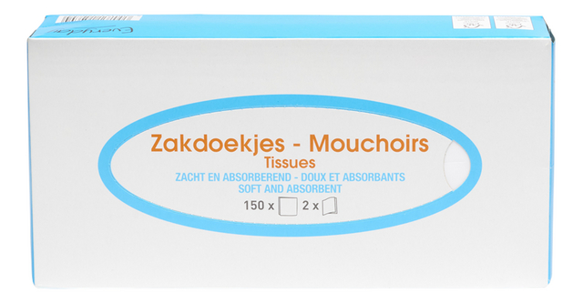 Zakdoekjes in box 150st