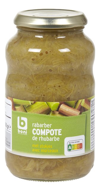 Compote de rhubarbe avec morceaux 580g