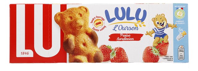 Beertje met aardbei Lulu ind.5st 150g