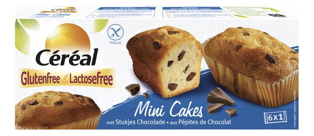 Cakes choc. sans glucose/sans lactose mini 230g