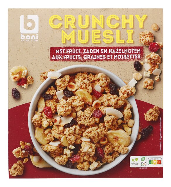 Muesli crunchy met fruit, noten en zaden 500g