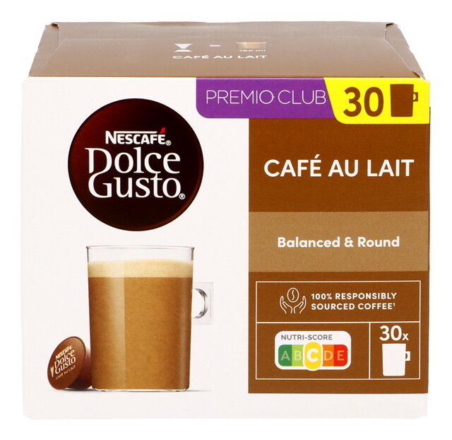 Dolce Gusto café au lait 30 cups