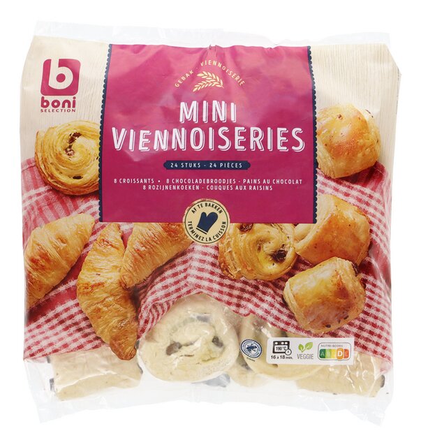 Viennoiserie assortiment mini 24st 640g
