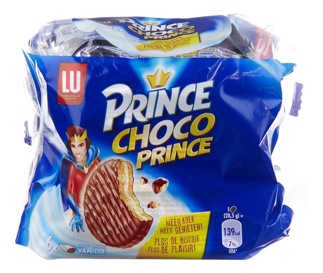 Biscuits Choco Prince vanille ind.6p