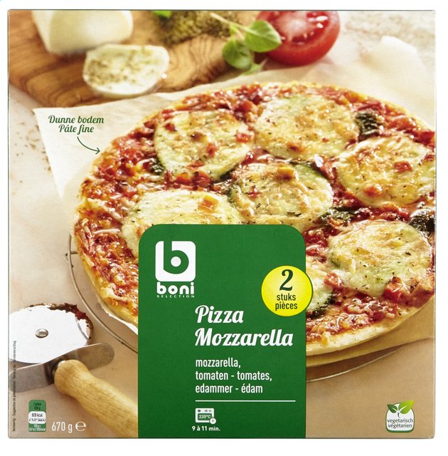 Pizza mozzarella 335g 2st 670g