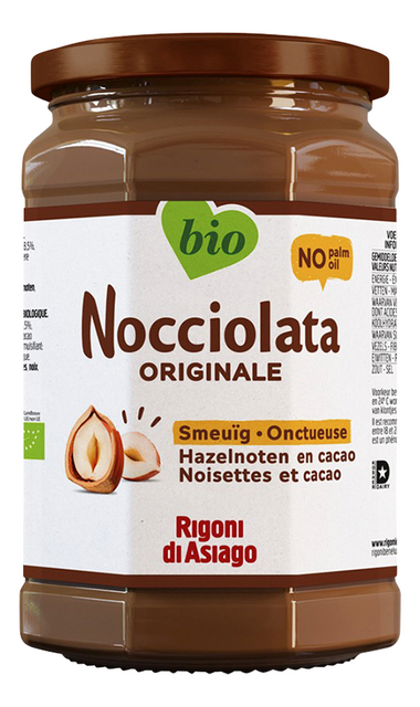 Hazelnootpasta met cacao zonder palmolie BIO 650g