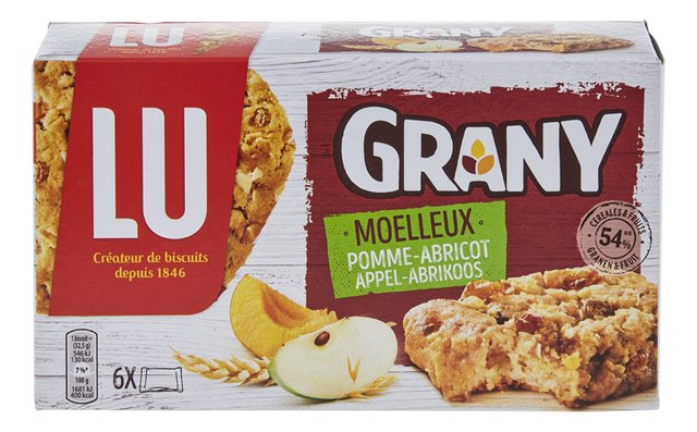 Grany moelleux pomme-abricot ind.6p 195g
