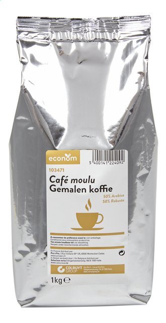 Gemalen koffie 50% arabica 50% robusta 1kg