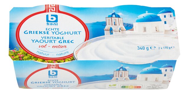 Griekse yoghurt vol natuur 170gx2