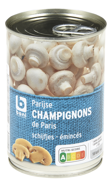Parijse champignons in schijfjes 1ste keus 390g