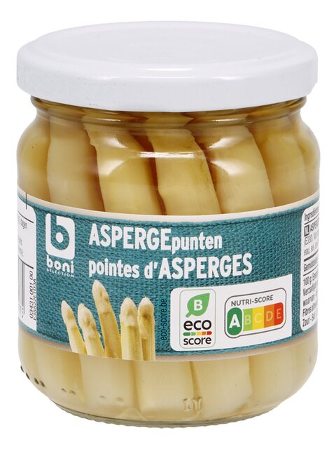Pointes d'asperges blanches 190g