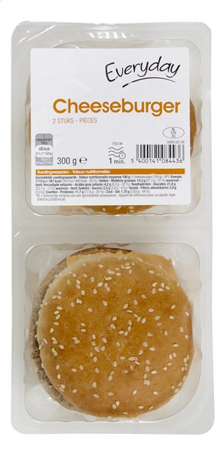 Cheeseburger 150g 2st 300g