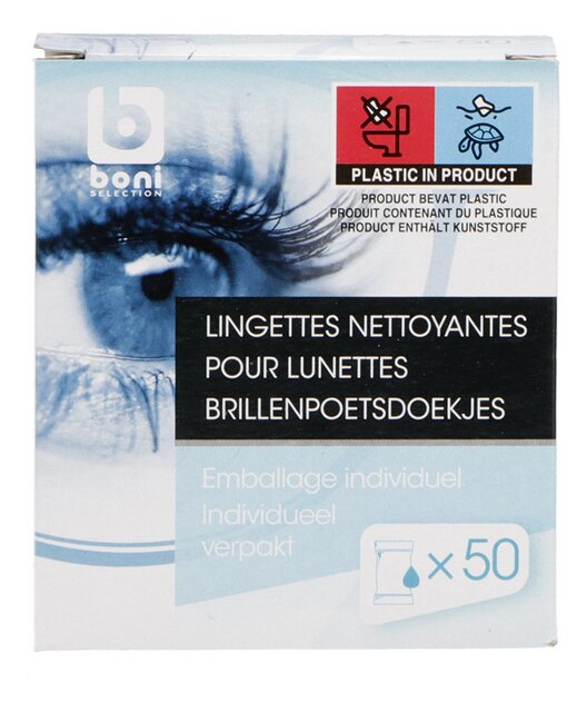 Lingettes pour lunettes 50p