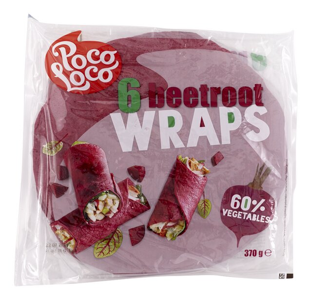 Wraps veggie rode biet(25cm)6st