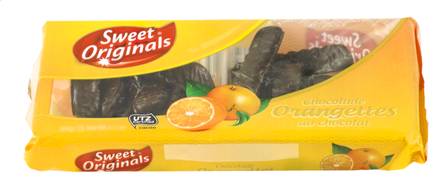 Orangettes met chocolade 200g