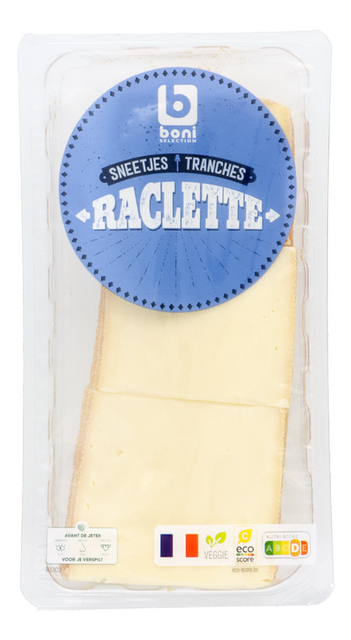 Fromage raclette france tranches 400g