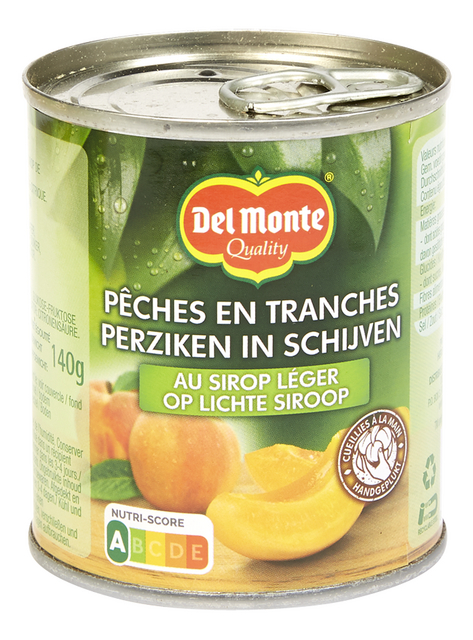 Pêche demi tranches sirop PN 227g