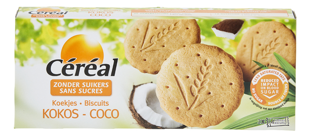 Cereal biscuits coco sans sucre 132 gr CHOCKIES BELGE
