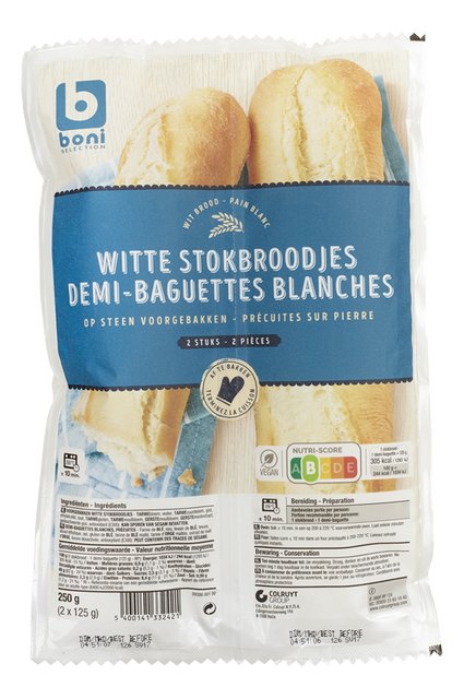 Baguettes blanches 2p 250g