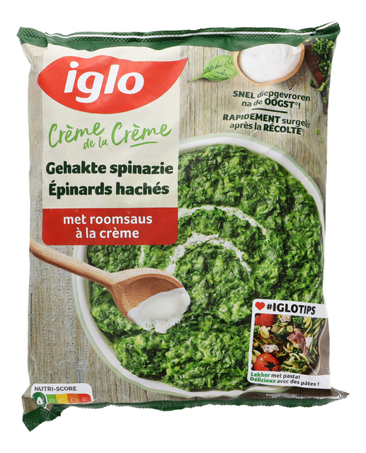 Gehakte spinazie met room porties 1,2kg