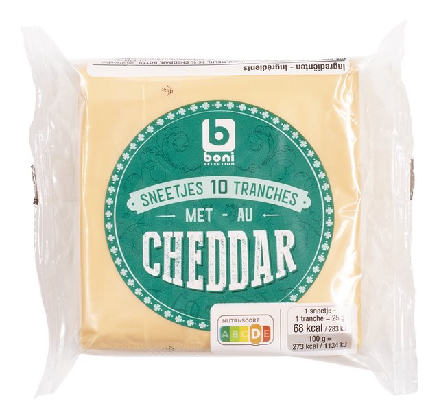 Kaas cheddar 10 sneden 250g